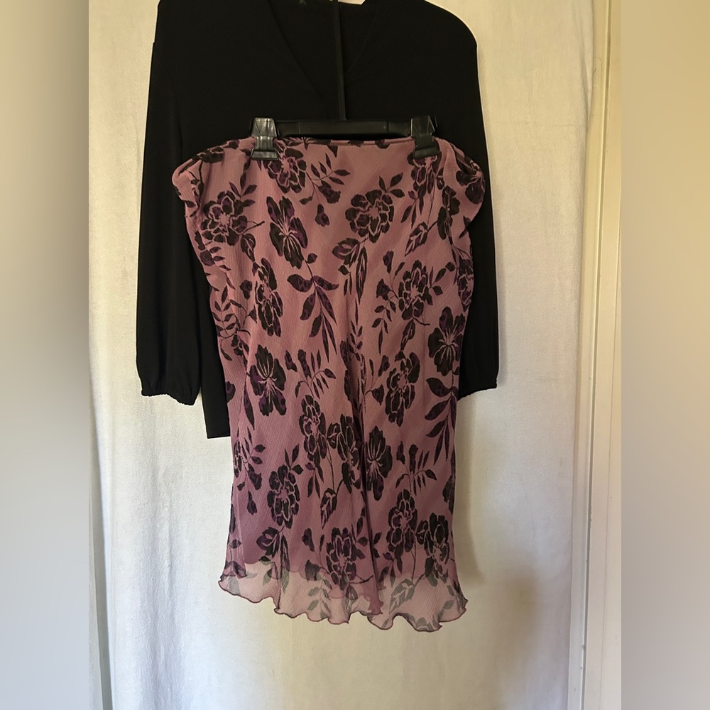 Skirt and blouse set Hillard & Hanson Ruffled Tiered with Flowers - Picture 5 of 6